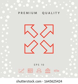 Extend, resize line icon. Graphic elements for your design