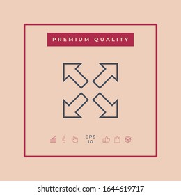 Extend, resize line icon. Graphic elements for your design