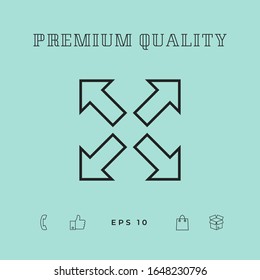 Extend, resize line icon. Graphic elements for your design
