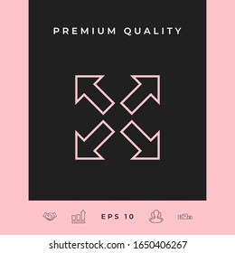 Extend, resize line icon. Graphic elements for your design