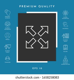 Extend, resize line icon. Graphic elements for your design