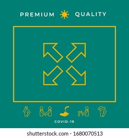 Extend, resize line icon. Graphic elements for your design