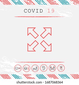 Extend, resize line icon. Graphic elements for your design