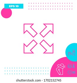 Extender, cambiar el tamaño del icono de línea. Elementos gráficos para el diseño
