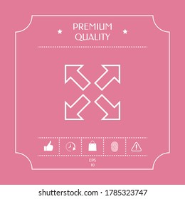 Extend, resize line icon. Graphic elements for your design