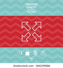 Extend, resize line icon. Graphic elements for your design