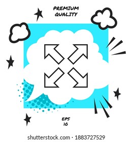 Extend, resize line icon. Graphic elements for your design
