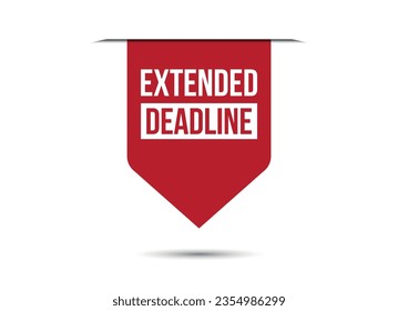 límite extendido ilustración de banner vectorial rojo aislado en fondo blanco