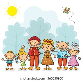 Extended Family Kids Collection Stock Vector (Royalty Free) 563050900