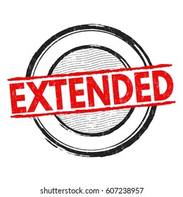 Extended grunge rubber stamp on white background, vector illustration