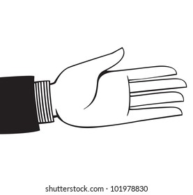 Extended hand ready to accept an agreement