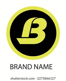 Extended letter B vector design