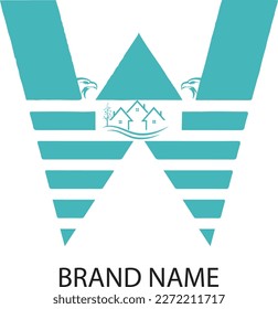 Extended letter M vector design