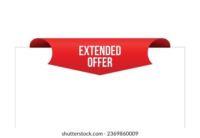 diseño de banner de oferta extendida. icono de oferta extendida. Ilustración vectorial de estilo plano.