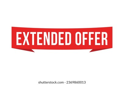 extended offer banner design. extended offer icon. Flat style vector illustration.