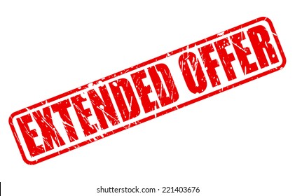 Extended offer red stamp text on white