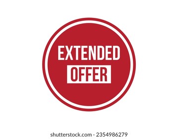 oferta extendida ilustración de banner vectorial rojo aislado en fondo blanco
