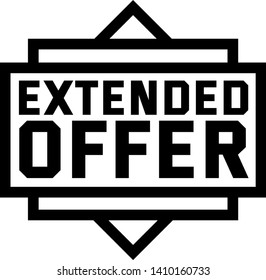 EXTENDED OFFER stamp on white background