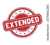 Extended round stamp icon grunge distressed style