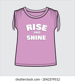 EXTENDED SPORTY TOP FOR TEEN GIRLS AND KID GIRLS IN EDITABLE VECTOR FILE