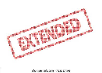  Extended Stamp Made Of Red Bold Circles