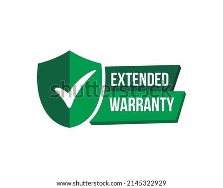 Extended warranty label or sticker. Badge, icon, stamp. Vector stock illustration. ストックフォト © 