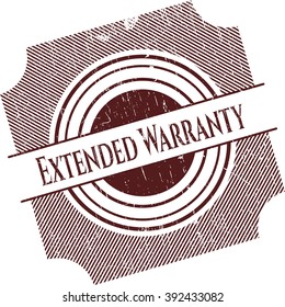 Extended Warranty rubber stamp