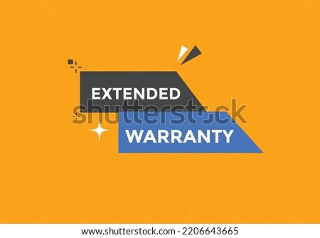 Extended warranty text button. speech bubble. Extended warranty Colorful web banner. vector illustration
