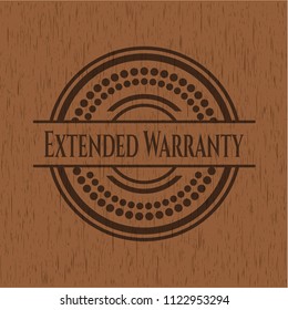 Extended Warranty vintage wood emblem