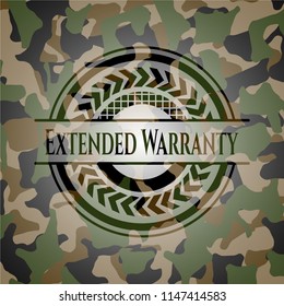 Extended Warranty written on a camouflage texture