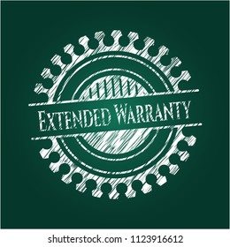 Extended Warranty written on a chalkboard
