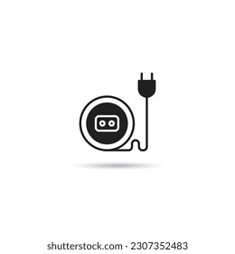 extender cord icon on white background