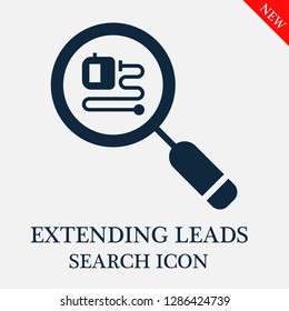 Extending leads search icon. Editable Extending leads search icon for web or mobile.