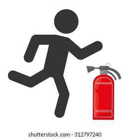extenguisher for emergency design, vector illustration 10 eps graphic