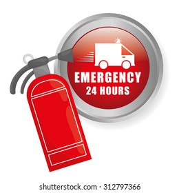 extenguisher for emergency design, vector illustration 10 eps graphic