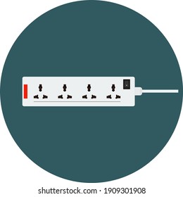 Extension board, illustration, vector on a white background.