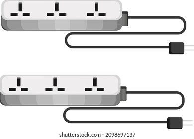 Extension board, illustration, vector on a white background.