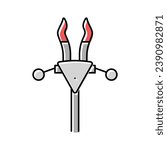 extension clamps chemical glassware lab color icon vector. extension clamps chemical glassware lab sign. isolated symbol illustration