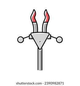 extension clamps chemical glassware lab color icon vector. extension clamps chemical glassware lab sign. isolated symbol illustration