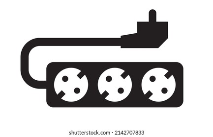extension cord or cable icon, vector illustration 