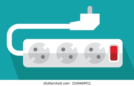 extension cord or cable icon, vector illustration 