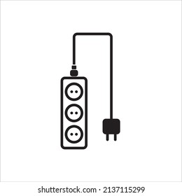 símbolo de la ilustración del icono de dibujo del cable de extensión