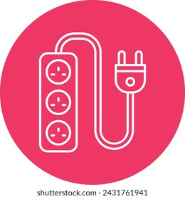 Extension Cord Icon Design For Personal And Commercial Use