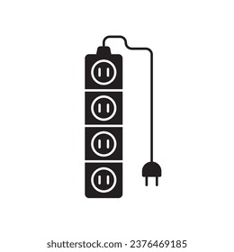 Icono de cable de extensión. Diseño de señal plana de cable de extensión. Pictograma vectorial del símbolo del cable de extensión. icono de interfaz de usuario de UX