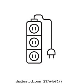 Extension cord icon. Extension cord flat sign design. Extension cord symbol vector pictogram. UX UI icon