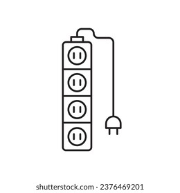 Extension cord icon. Extension cord flat sign design. Extension cord symbol vector pictogram. UX UI icon