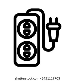 extension cord icon or logo isolated sign symbol vector illustration - high quality black style vector icons
