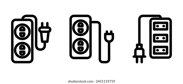 extension cord icon or logo isolated sign symbol vector illustration - high quality black style vector icons
