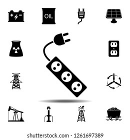 extension cord  icon. Simple glyph vector element of energy icons set for UI and UX, website or mobile application