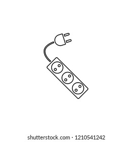 extension cord  icon. Simple outline vector of energy set for UI and UX, website or mobile application